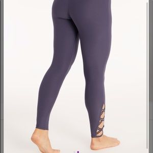 Purple Marika high waisted cross cross leggings